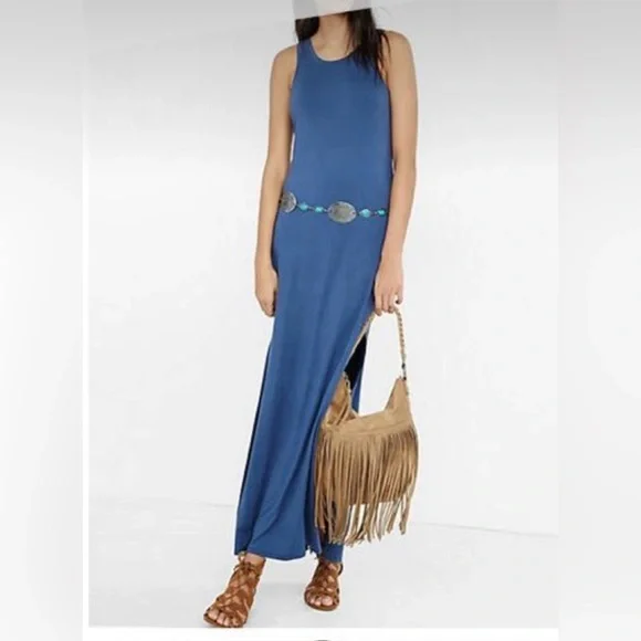 Express keyhole open back maxi dress size medium NWOT - Picture 2 of 12